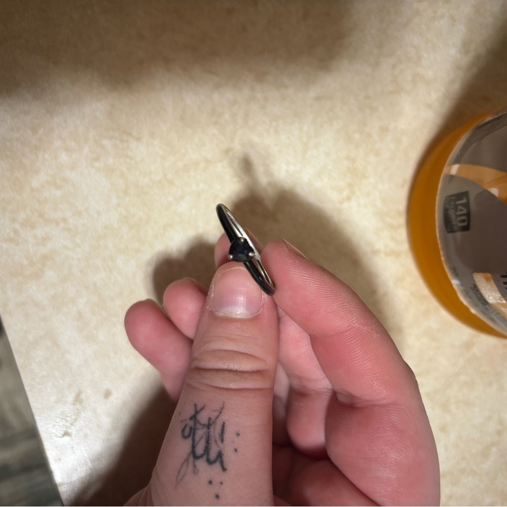 Black and Silver Ring